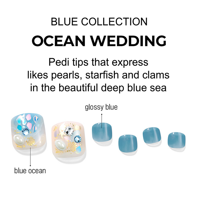 [BLUE COLLECTION] MAGIC PRESS PEDI - OCEAN WEDDING