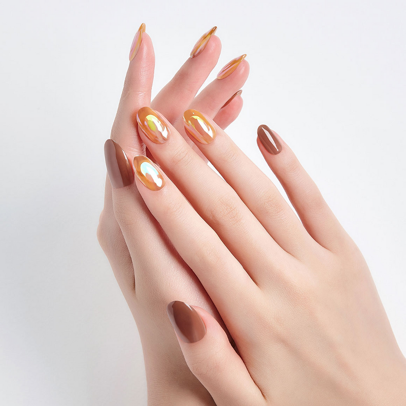 [MULTI DROP COLLECTION] MAGIC PRESS NAIL - AMBER SUNSET SHINE