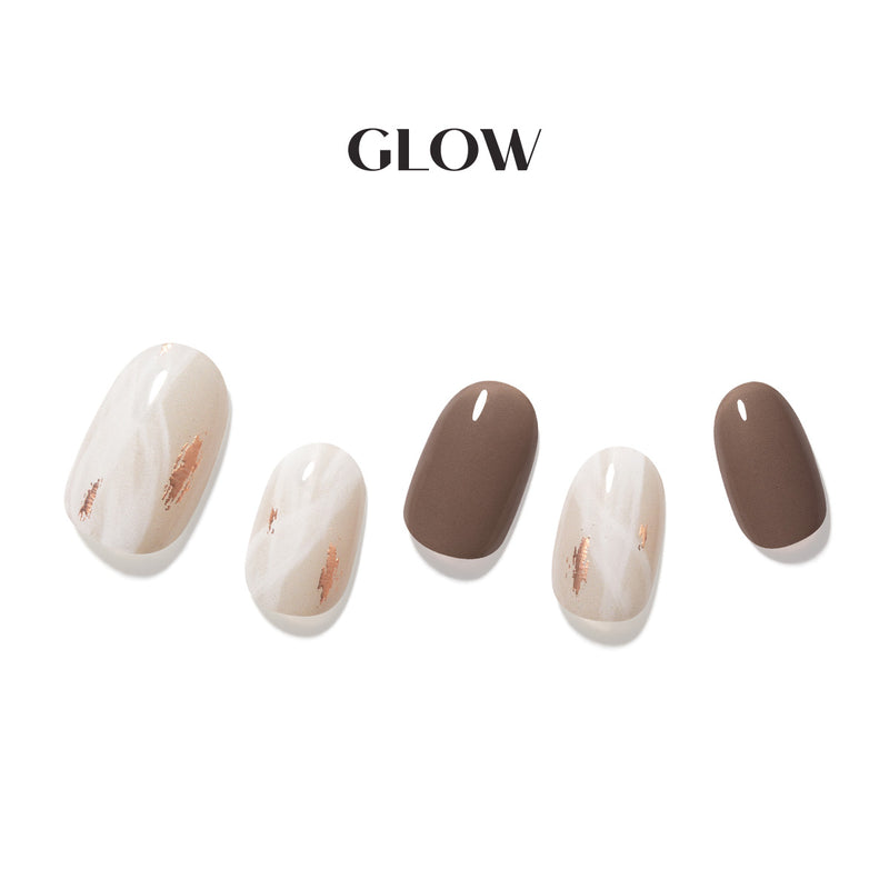 [DOUBLE SHOT] GLOW GEL NAIL – MOCHA WHIPPING