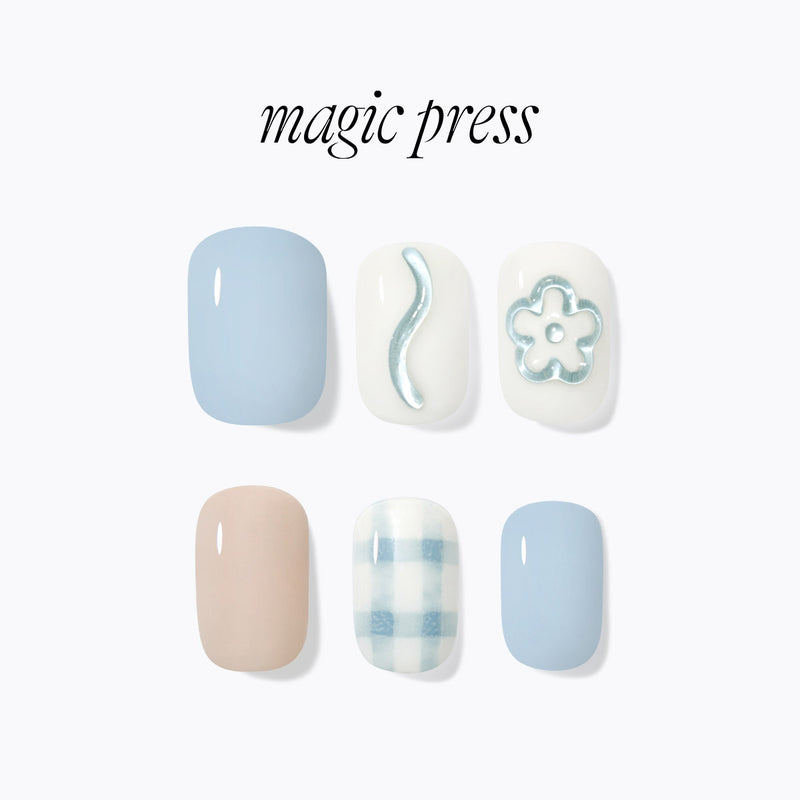 [PINK FLORAL] MAGIC PRESS NAIL - TOY BOX