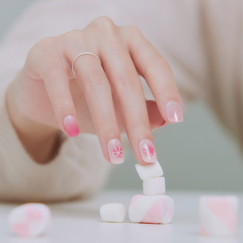 [ALLEY] MAGIC PRESS NAIL - PINKY RIBBON