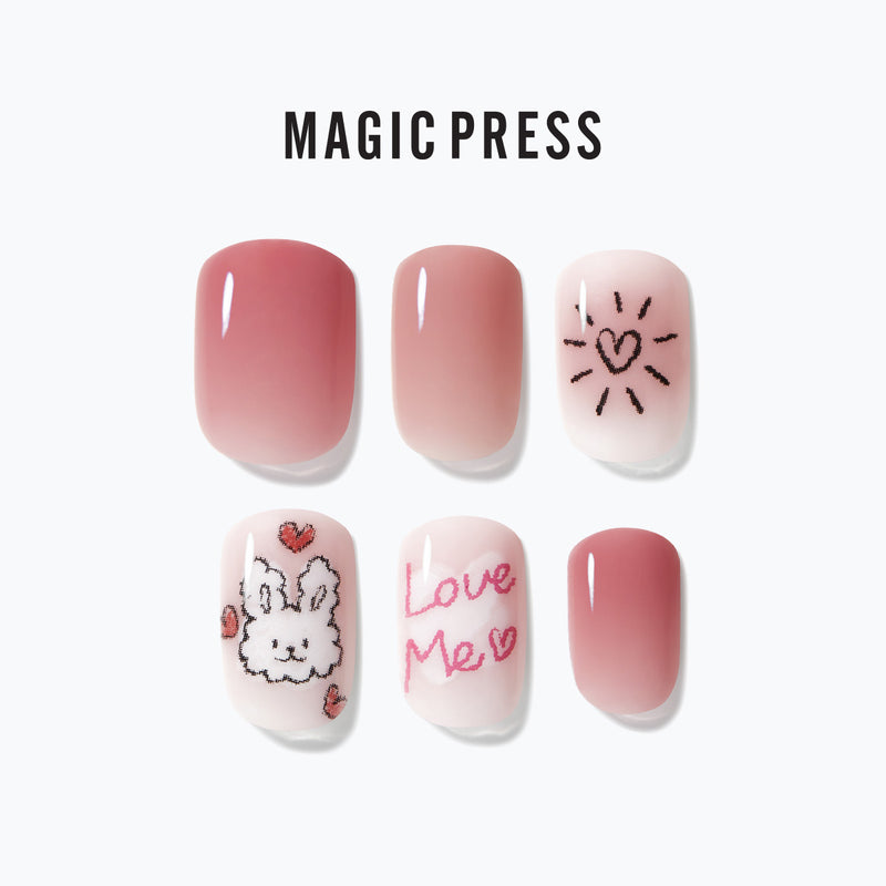 [HAPPY DAY] MAGIC PRESS NAIL - LOVE RABBIT