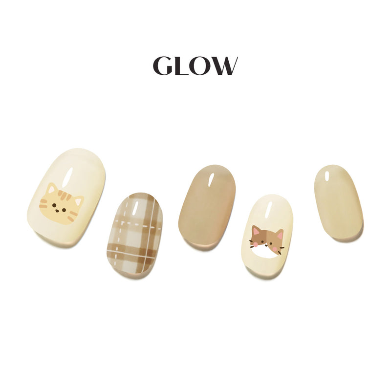 [LOVELY CAT] GLOW GEL NAIL – CHEESE MEOW
