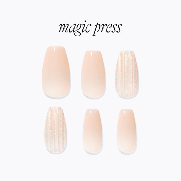 [GLASSY] MAGIC PRESS NAIL - GLASS BEIGE