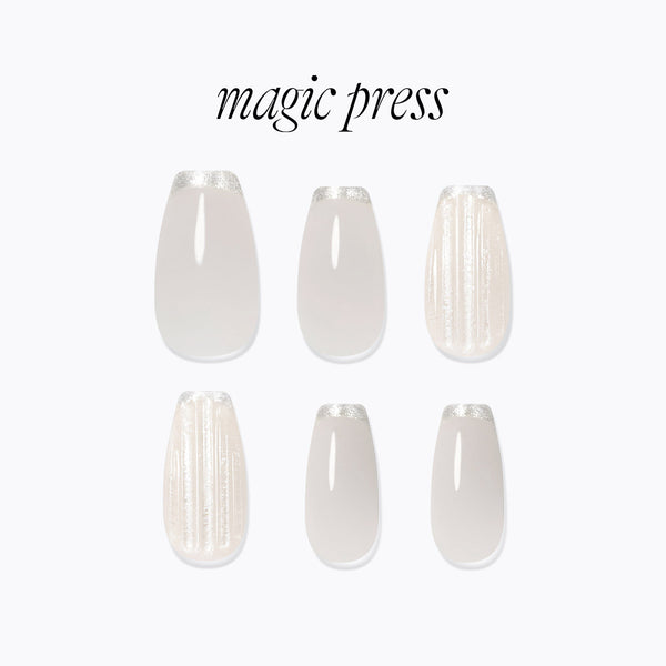 [GLASSY] MAGIC PRESS NAIL - GLASS GREY