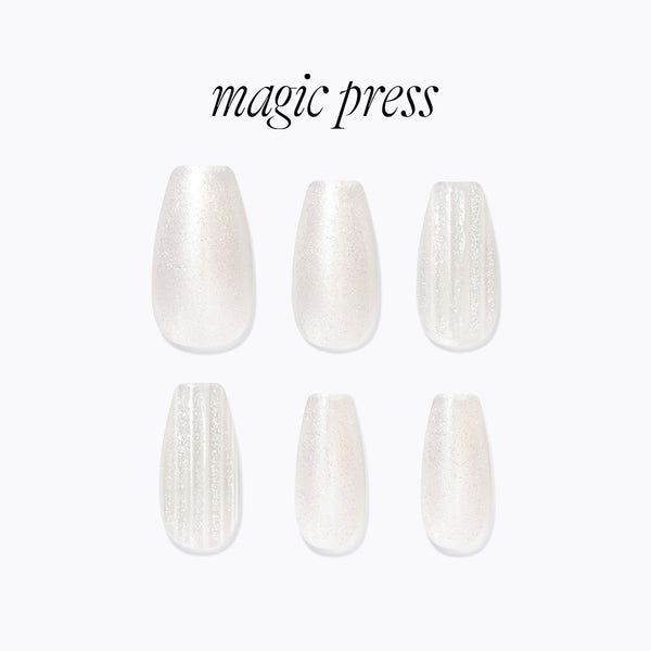 [GLASSY] MAGIC PRESS NAIL - GLASS WHITE