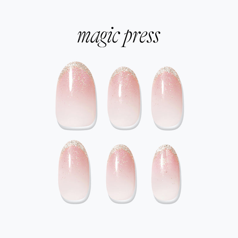 [BARE LAVENDER] MAGIC PRESS NAIL - ROSE SPARKLING