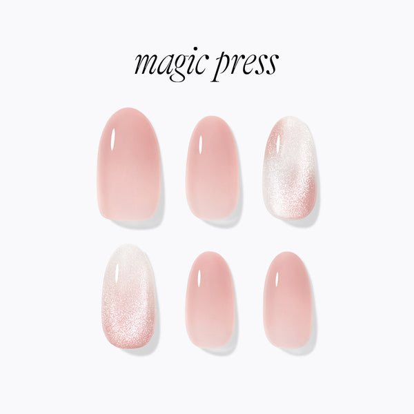 [WHITE FLORAL] MAGIC PRESS NAIL - BLUSHER