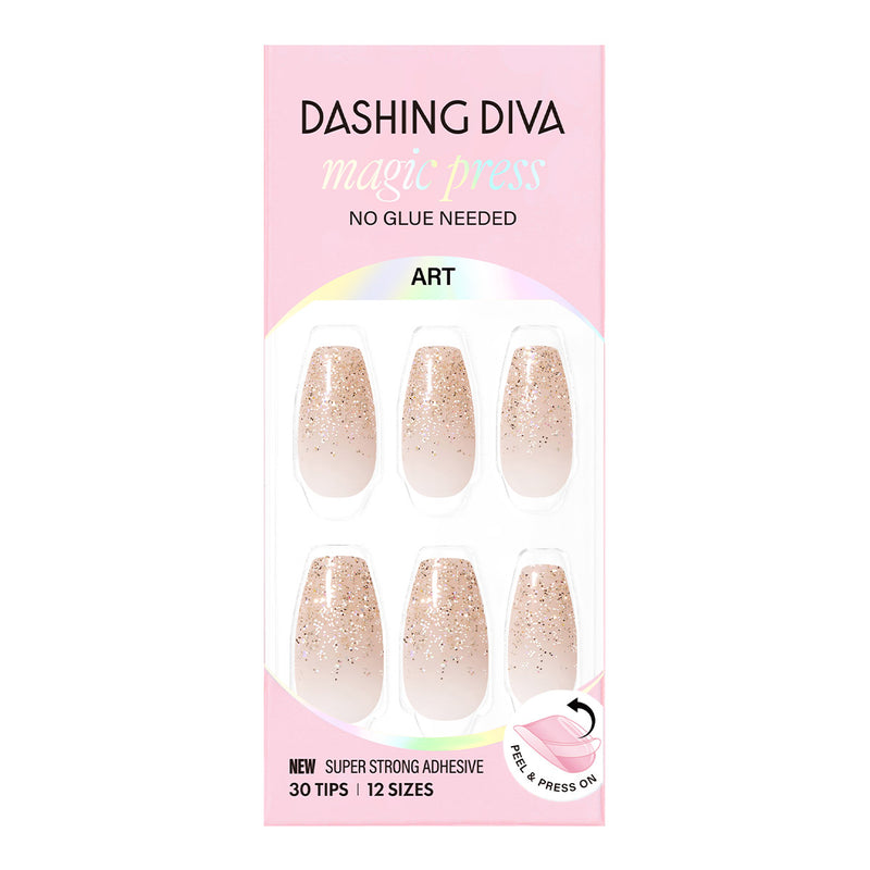 [SILKY BLUSH] MAGIC PRESS NAIL - GLITTERY