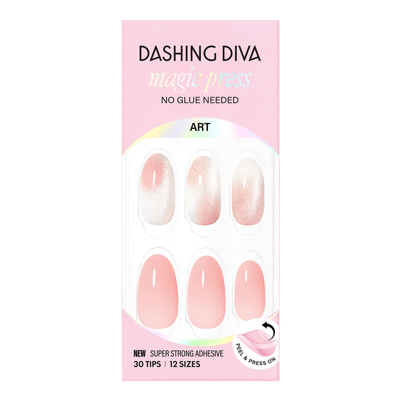 [WHITE FLORAL] MAGIC PRESS NAIL - BLUSHER