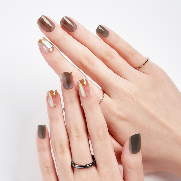 [CRUSH ON YOU] MAGIC PRESS NAIL - MARRON AMBER SHINE