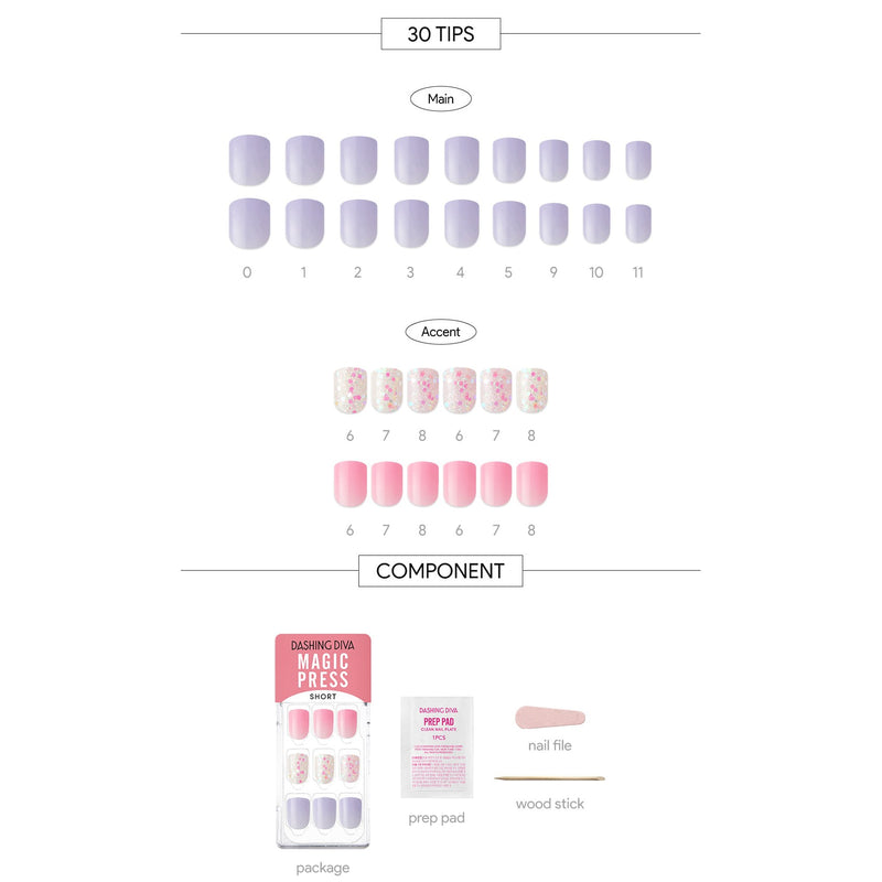 [LOVE DIARY] MAGIC PRESS NAIL - COTTON CANDY SYRUP