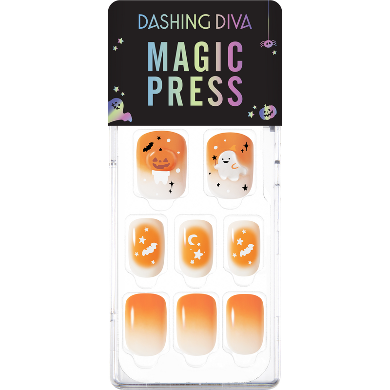 [HALLOWEEN] MAGIC PRESS NAIL - PUMPKIN GHOST