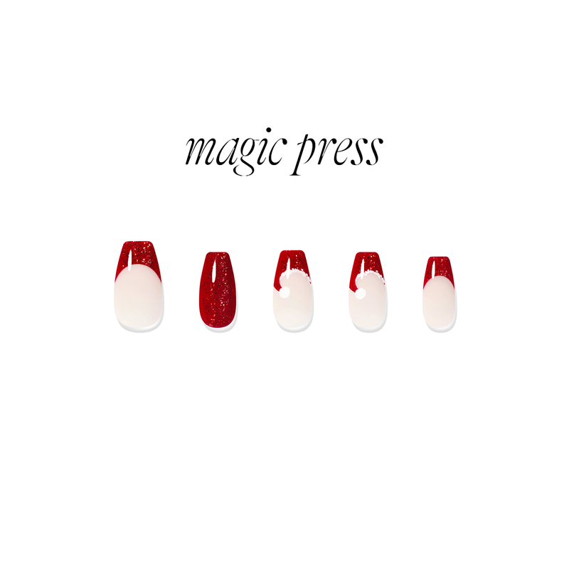 [CHRISTMAS] MAGIC PRESS NAIL - SANTA HATS