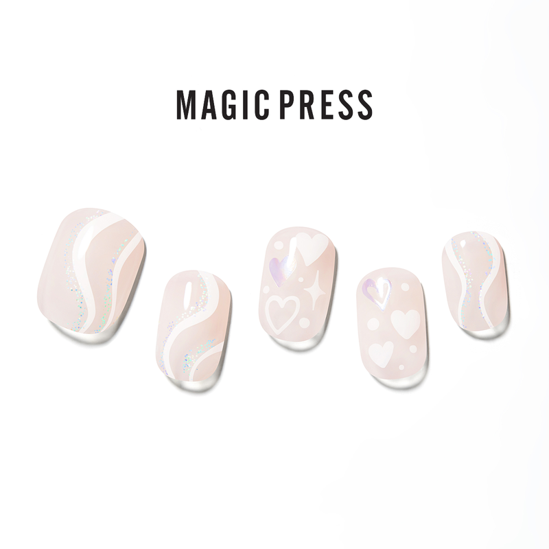 [HEART PUNCHING] MAGIC PRESS NAIL - SPARKLING HEART