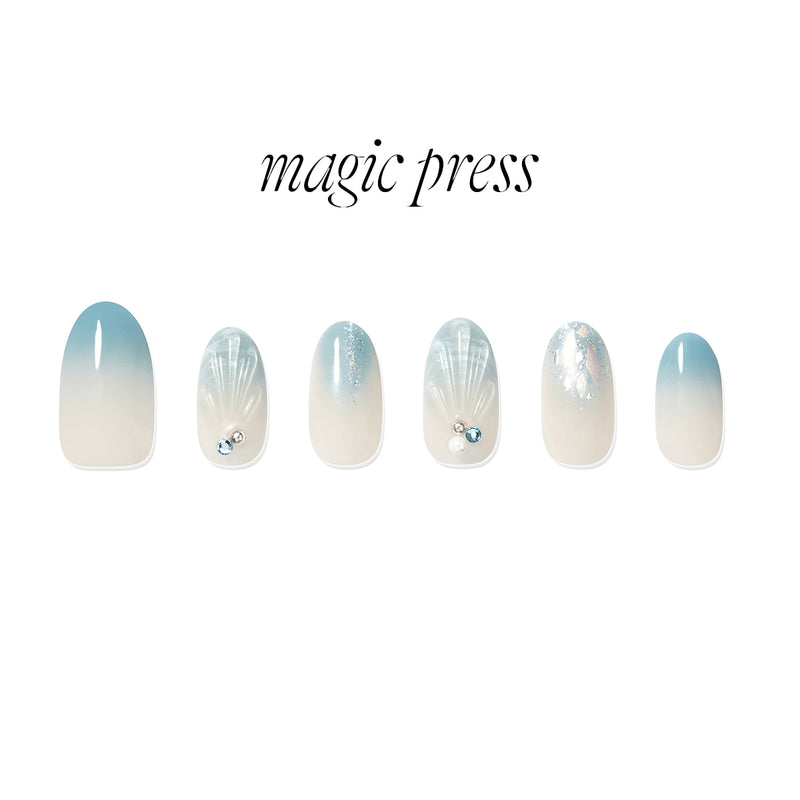 [GRACE] MAGIC PRESS NAIL - BLUE SHELL