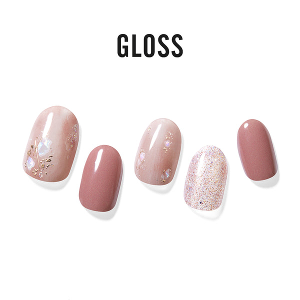 [ONE SUMMER NIGHT] GLOSS GEL NAIL STICKER - ROMANTIC ROSE