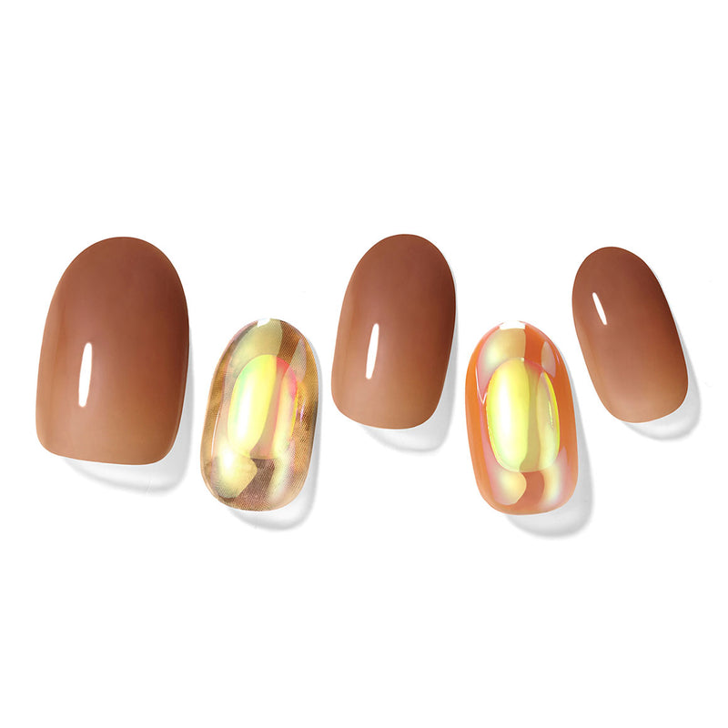 [MULTI DROP COLLECTION] MAGIC PRESS NAIL - AMBER SUNSET SHINE