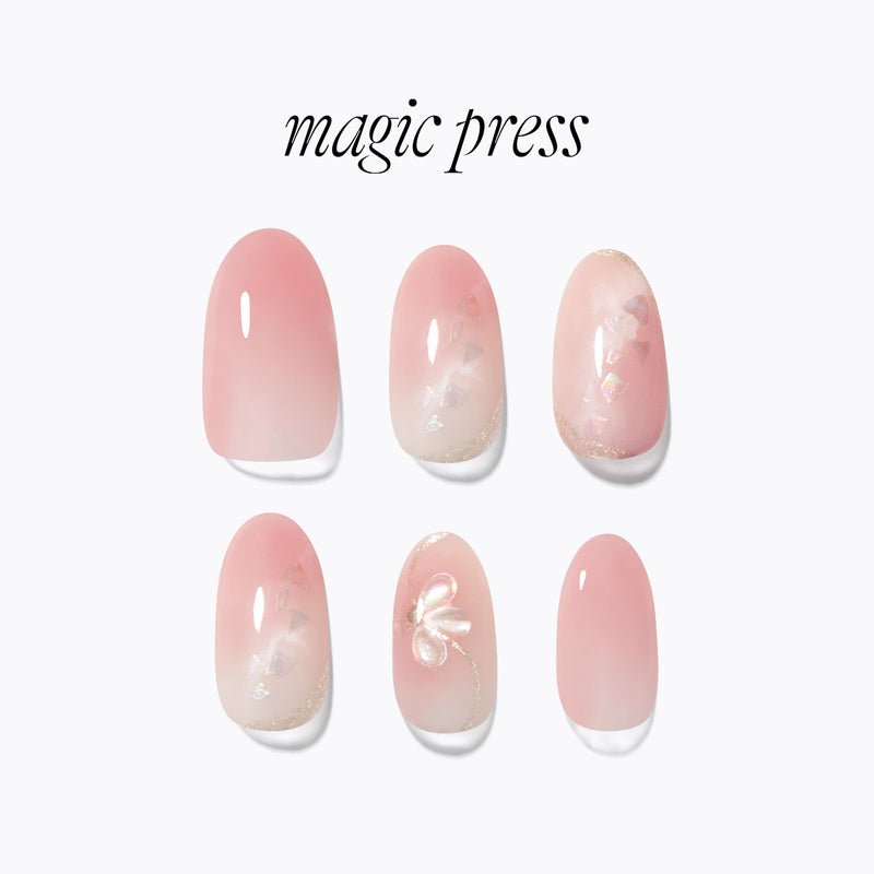 [PINK FLORAL] MAGIC PRESS NAIL - PINK FLORAL