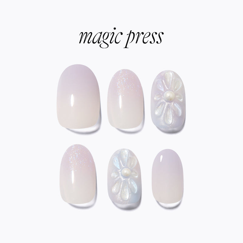 [PINK FLORAL] MAGIC PRESS NAIL - FLOWER FAIRY