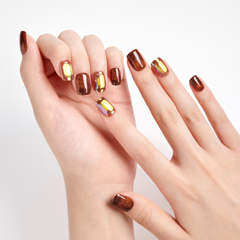 [CRUSH ON YOU] MAGIC PRESS NAIL - MOCHA AMBER SHINE