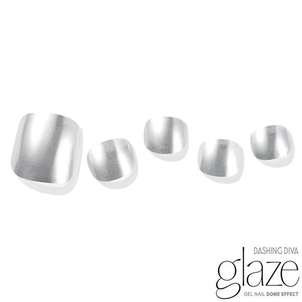 [PEARL & GLITTER PEDI] GLAZE GEL PEDI – MYSTIC SILVER