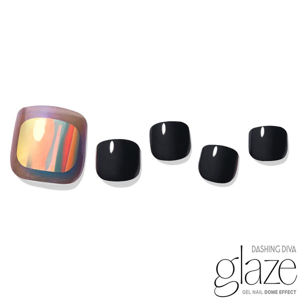 [GLASS PEDI] GLAZE GEL PEDI – BLACK ONIX