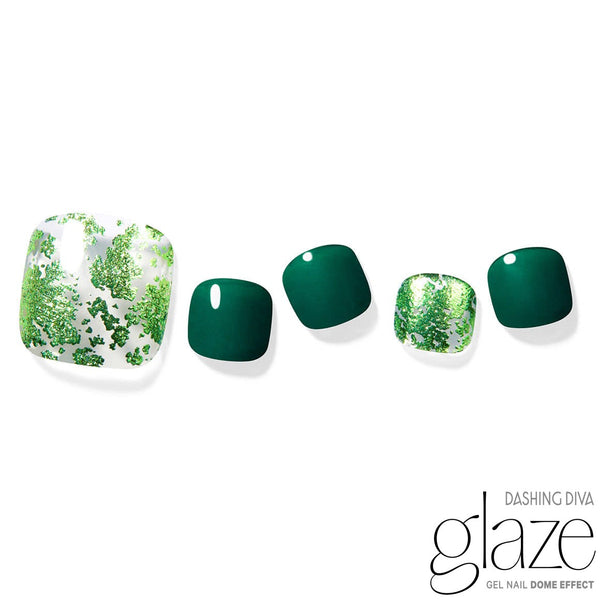 [FOIL & FLAKE ART] GLAZE GEL PEDI – LEAF FLAKES