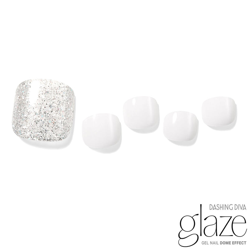 [PEARL & GLITTER PEDI] GLAZE GEL PEDI – CRYSTAL TEARS