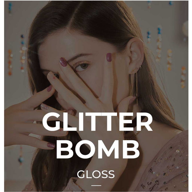 [GLITTER BOMB] GLOSS GEL NAIL STICKER - CALM WOOD