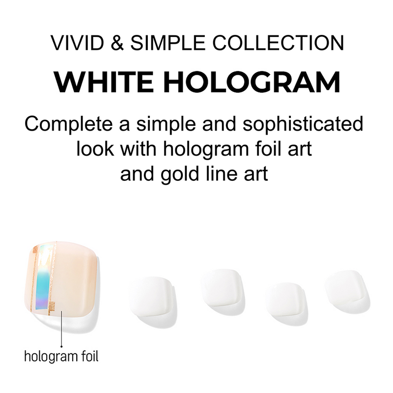 [VIVID & SIMPLE COLLECTION] MAGIC PRESS PEDI - WHITE HOLOGRAM