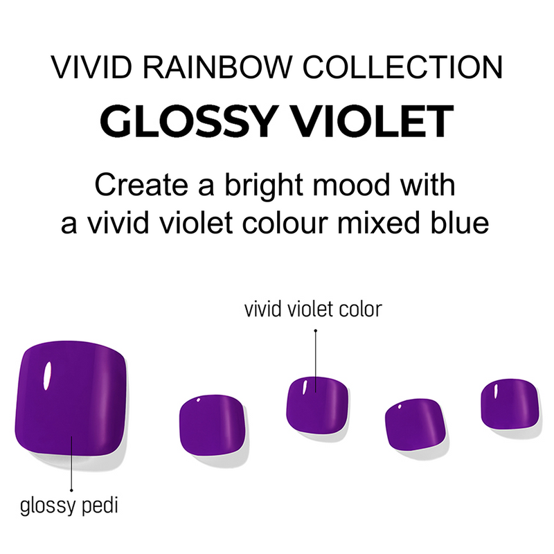 [VIVID RAINBOW COLLECTION] MAGIC PRESS PEDI - GLOSSY VIOLET