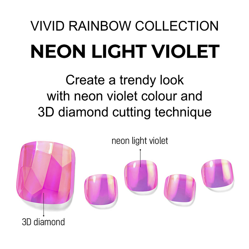 [VIVID RAINBOW COLLECTION] MAGIC PRESS PEDI - NEON LIGHT VIOLET