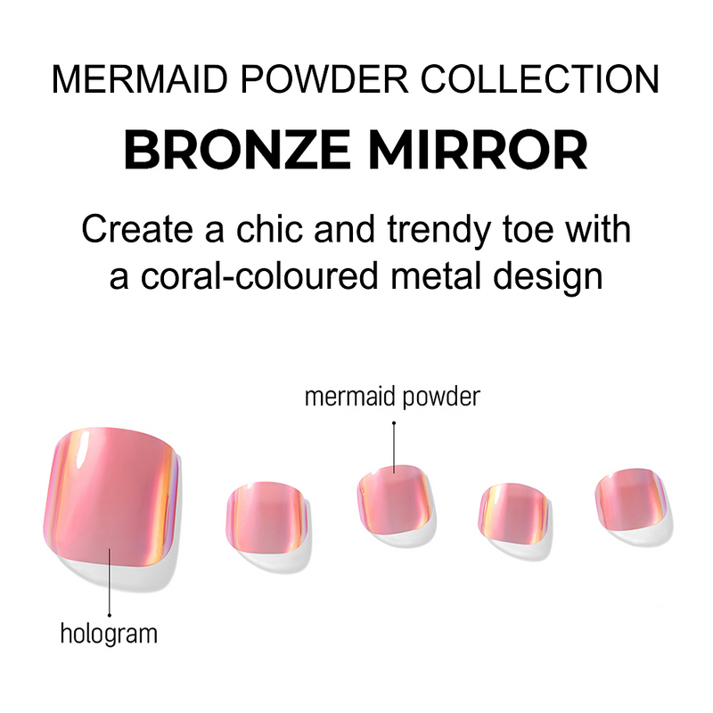 [MERMAID POWDER COLLECTION] MAGIC PRESS PEDI - BRONZE MIRROR