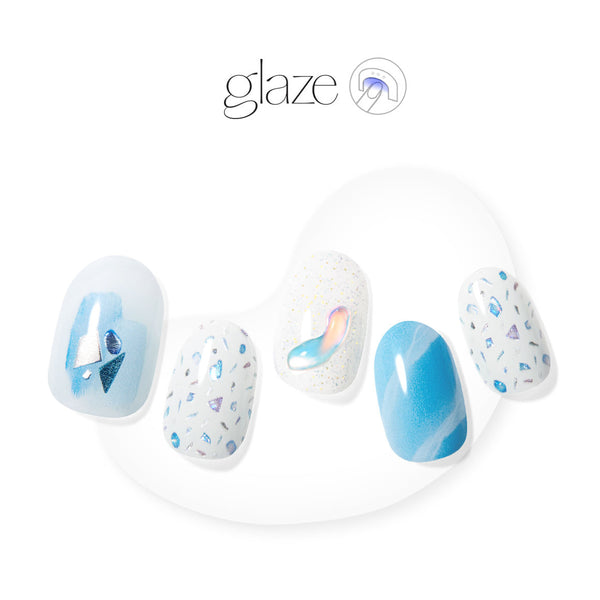 [SPARKLING WATER] GLAZE GEL NAIL – SANTORINI BLUE