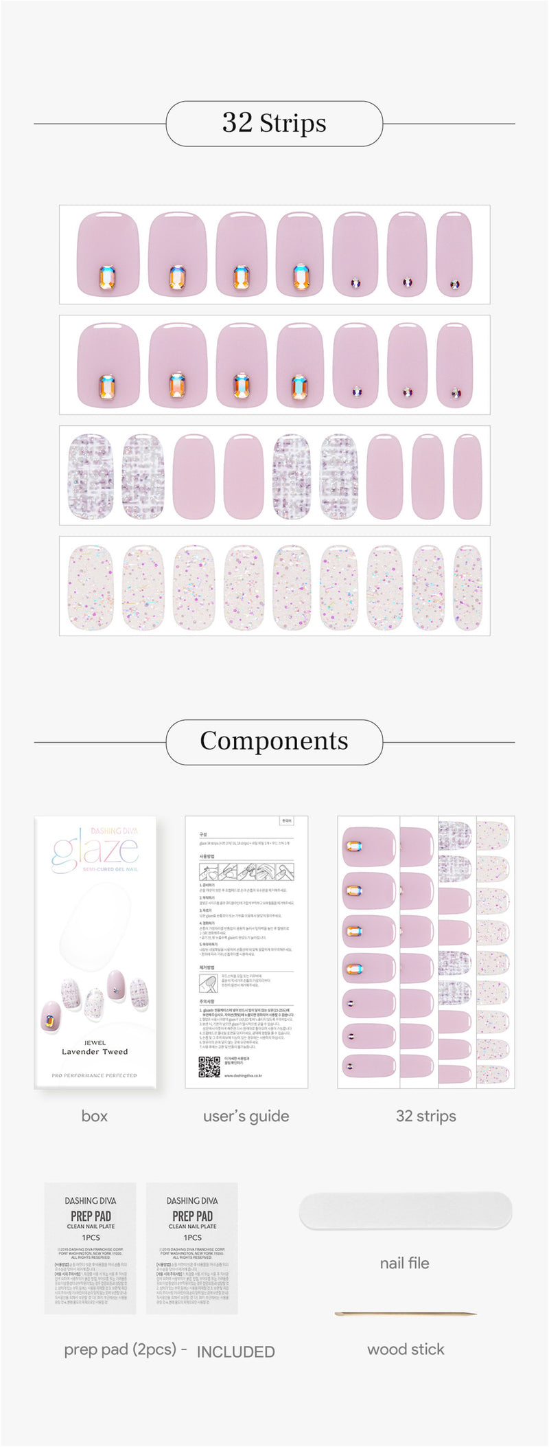 [ONE FINE DAY] GLAZE GEL NAIL – LAVENDER TWEED