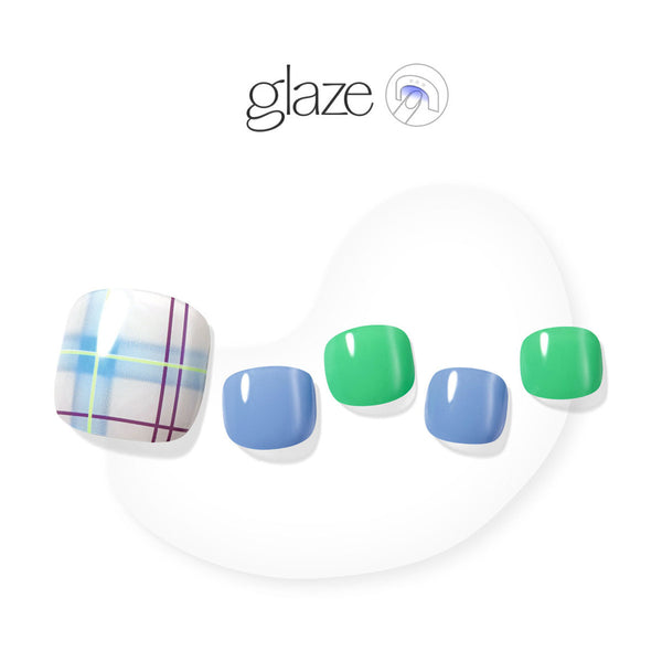 [MODERN CHECK] GLAZE GEL PEDI – VERTICAL GARDEN