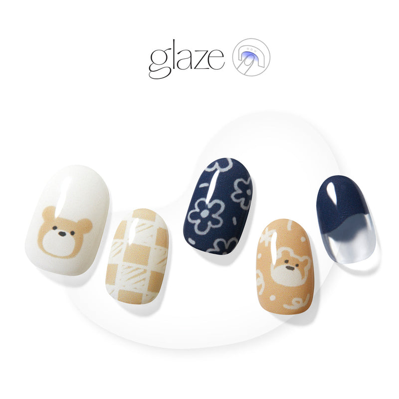 [CANDY BEAR] GLAZE GEL NAIL – CHECKER BEAR