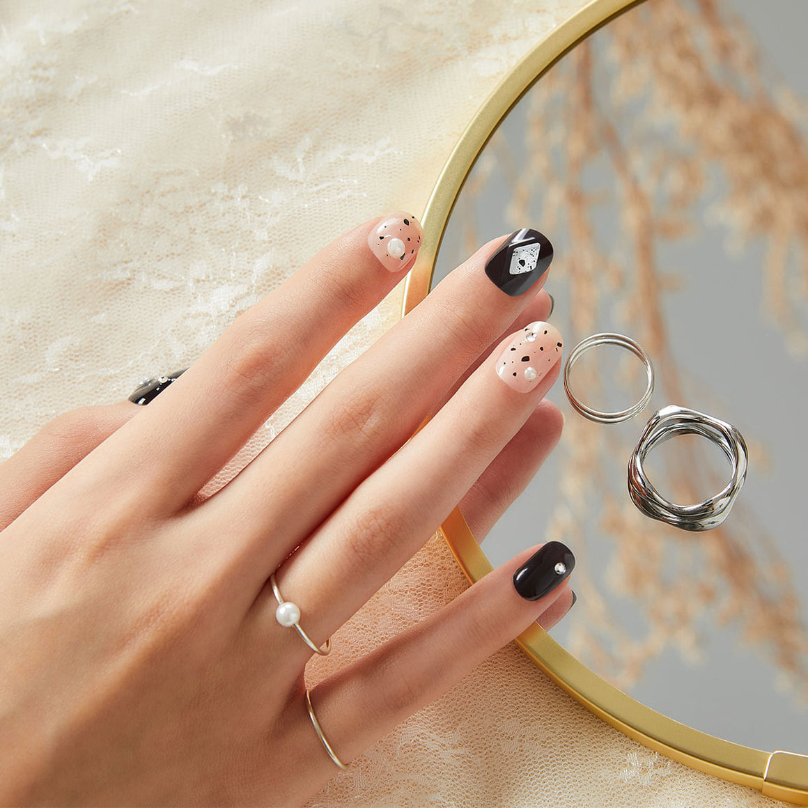[NAIL ART DECO] ATELIER - PEARL AND DOT