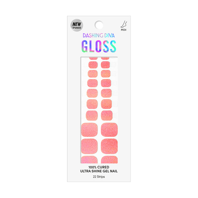 [AURORA EFFECT] GLOSS GEL PEDI STICKER - AURORA NEON ORANGE