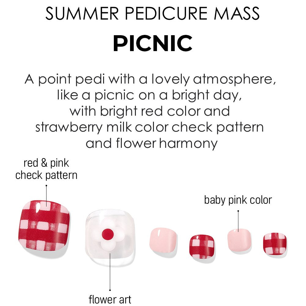 [SUMMER PEDICURE MASS] GLOSS GEL PEDI STICKER - PICNIC