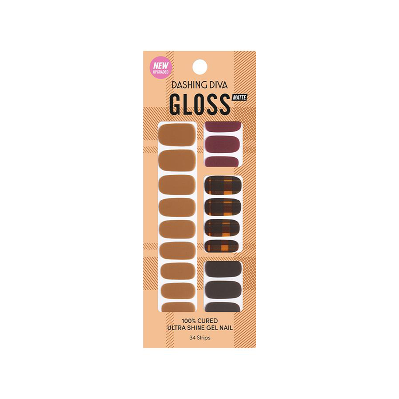 [AUTUMN CLOSET] GLOSS GEL NAIL STICKER - CHECK JACKET