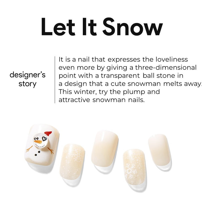 [CHRISTMAS SNOW] MAGIC PRESS NAIL - LET IT SNOW