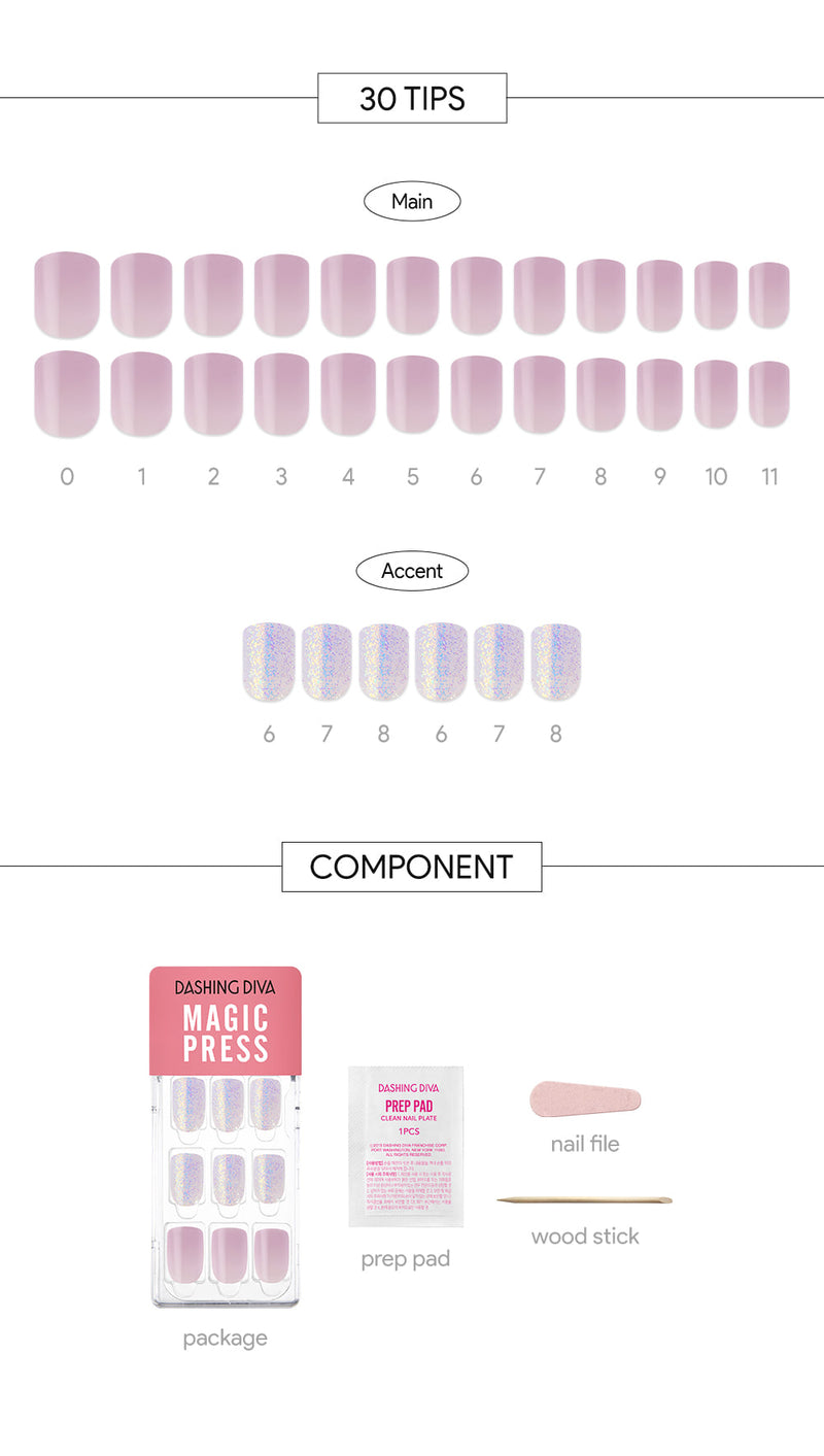 [PASTEL PARADISE] MAGIC PRESS NAIL - VIOLET SUGAR