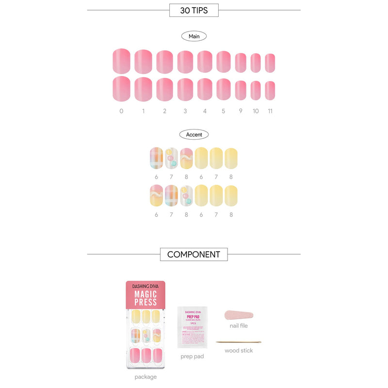 [PASTEL PARADISE] MAGIC PRESS NAIL - SOFT CANDY