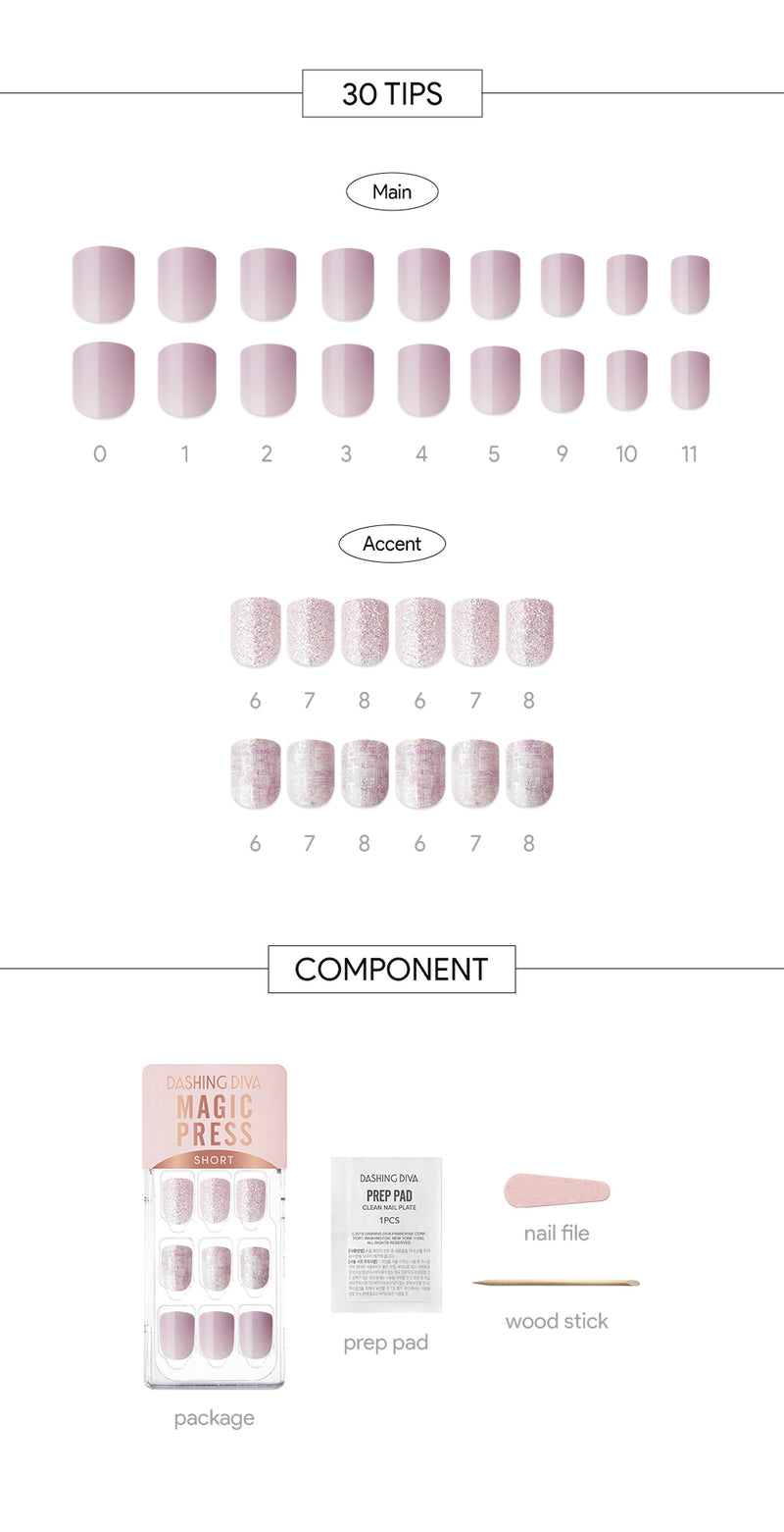 [PINK BLOSSOM] MAGIC PRESS NAIL - DEAR LILAC