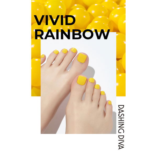 [VIVID RAINBOW COLLECTION] MAGIC PRESS PEDI - BUMBLEBEE YELLOW