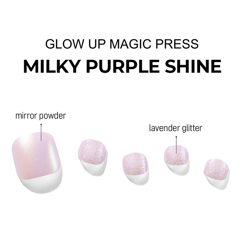 [GLOW UP] MAGIC PRESS PEDICURE - MILKY PURPLE SHINE