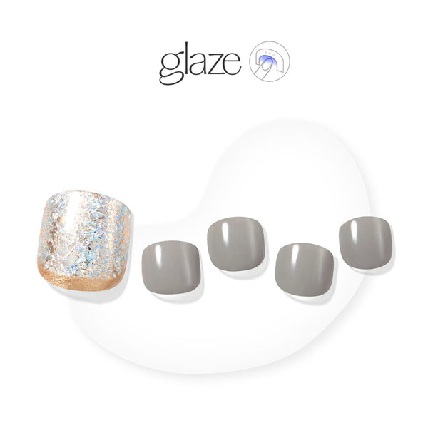 [PEARL & GLITTER PEDI] GLAZE GEL PEDI – GOLD MINE