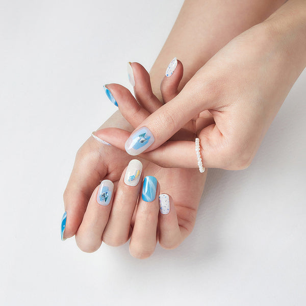 [SPARKLING WATER] GLAZE GEL NAIL – SANTORINI BLUE